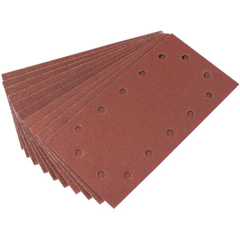 Assorted Aluminium Oxide Sanding Sheets, 115 x 227mm (Pack of 10) (92296)