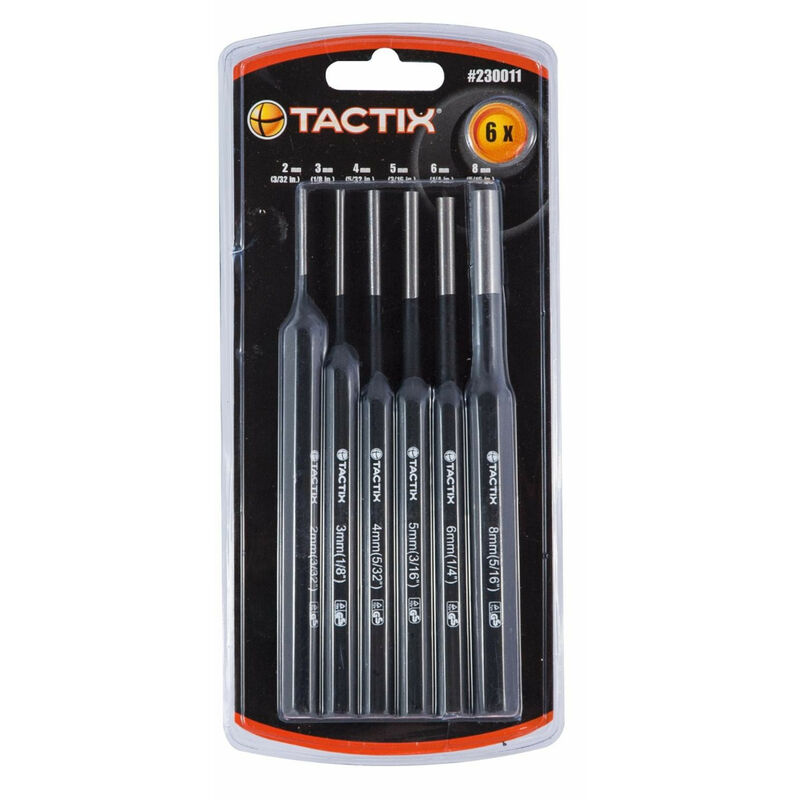 Assortiment chasse-goupilles 6 pcs ø 2 / 3 / 4 / 5 / 6 et 8