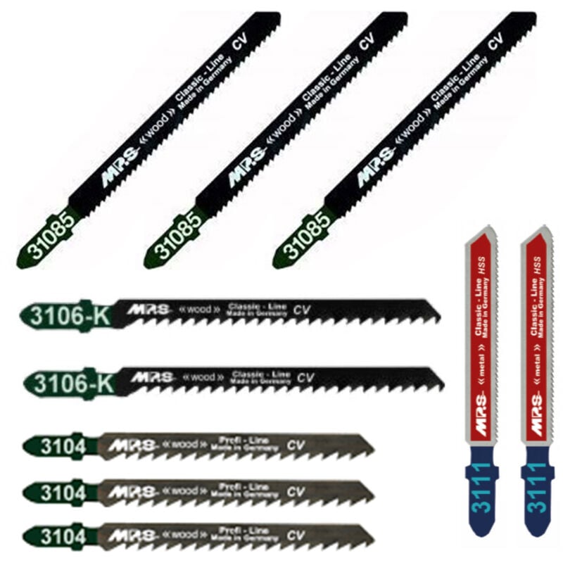 Rotofor - Assortiment de 10 lames de scie - 3104/3-31085/3-3106k/2-3111/2