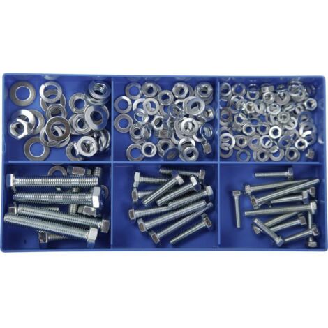Assortiment de 150 vis six pans en acier DIN 933 C71135