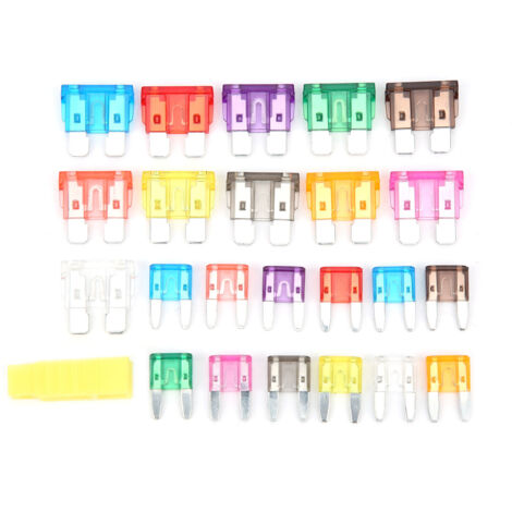 Assortiment de 254 fusibles automobiles 2A-40A, pour autoradio, éclairage et circuits électriques - Fusibles lames standard et mini