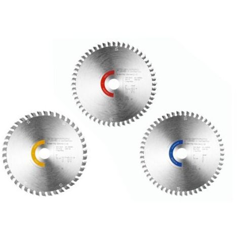 Assortiment de 3 lames de scie circulaire KSB-SORT/3 W/L/A 160x1,8 - Festool