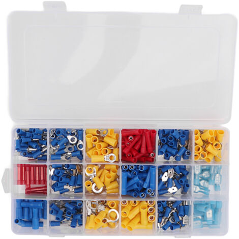 Assortiment de 360 bornes de câblage étanches et thermorétractables avec boîte de rangement pratique