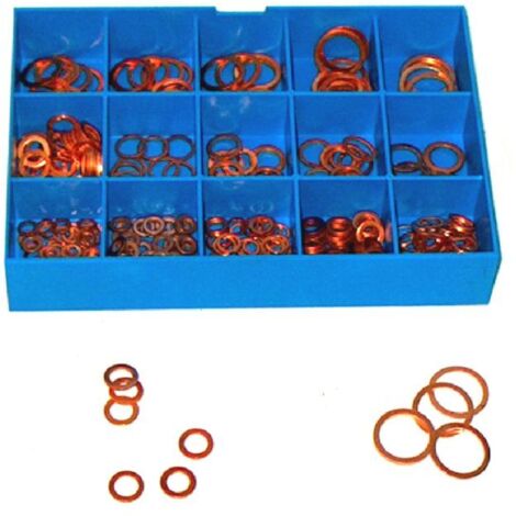 Assortiment de 400 rondelles en cuivre