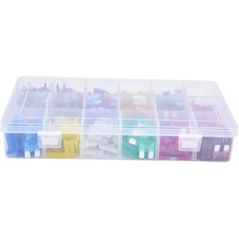 Assortiment de 485 Fusibles Lames en Alliage d'Aluminium pour Voiture, 2A à 40A, Taille Standard et Miniature