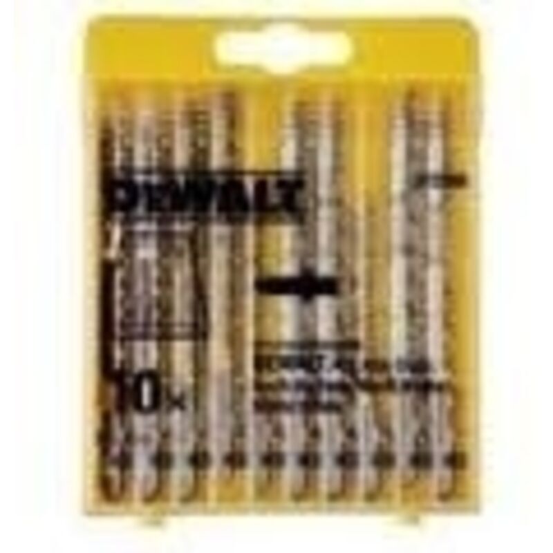 Dewalt coffret de 10 lames scie sauteuse pour le métal et bois réf. dt2294