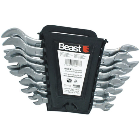 Assortiment de 8 Clés à Fourche Double Expert CV 6 à 22 mm - 310190 - Beast