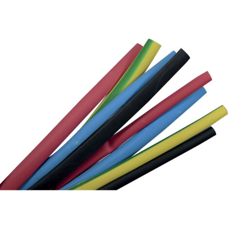 Assortiment de 8 manchons thermorétractables long. 50mm - Tibelec