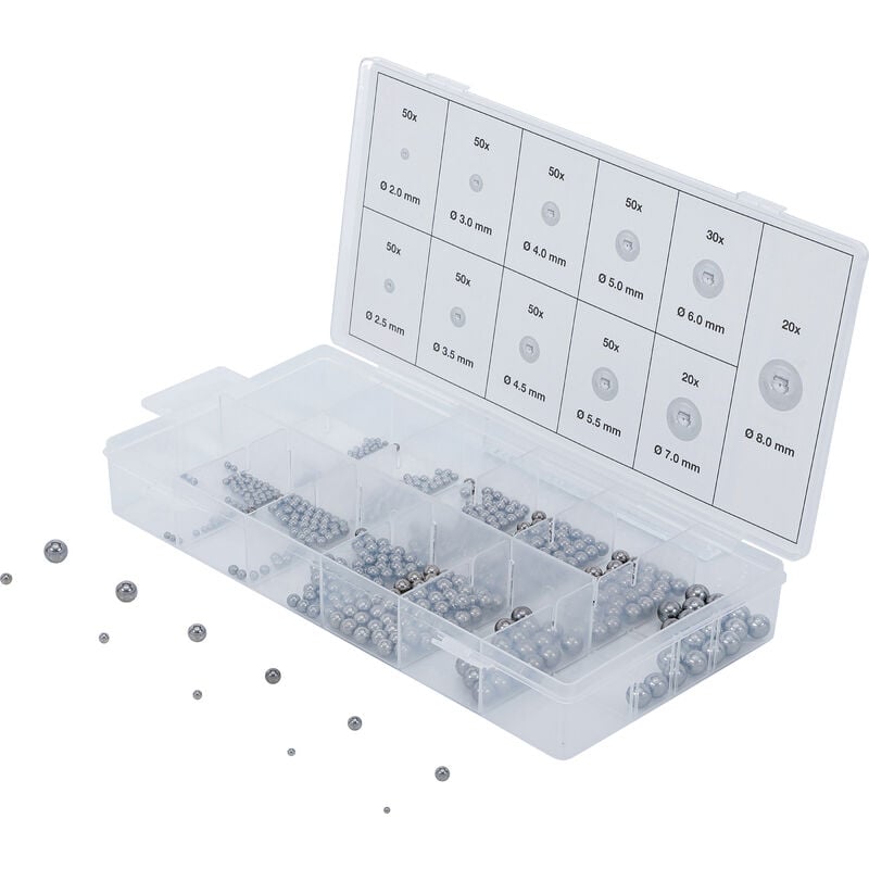 Assortiment de billes d'acier 470 pièces bgs 6853
