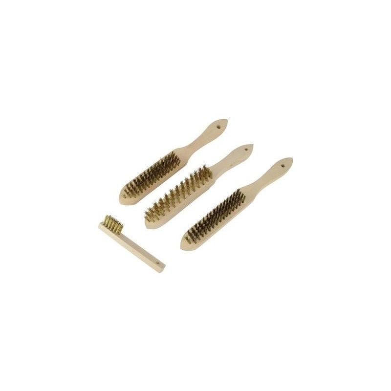 Brüder Mannesmann - assortiment de brosses métalliques 4 pièces 41920
