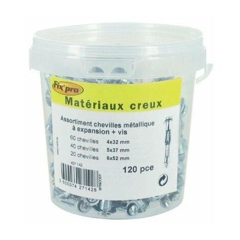 Assortiment De Chevilles Métallique à Expansion 120 Pièces