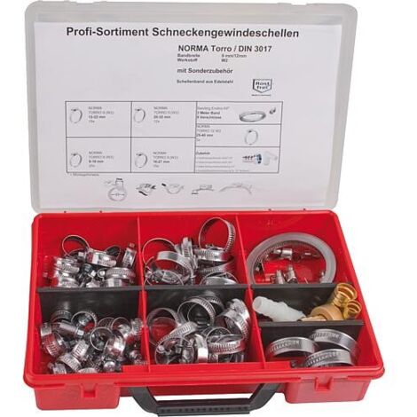 Assortiment de colliers de serrage pour tuyau en inox W2