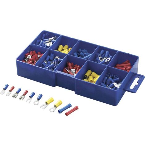 ASSORTIMENT DE COSSES TRU COMPONENTS 732038 0.50 MM² 2.50 MM² BLEU, JAUNE, ROUGE 450 PC(S)