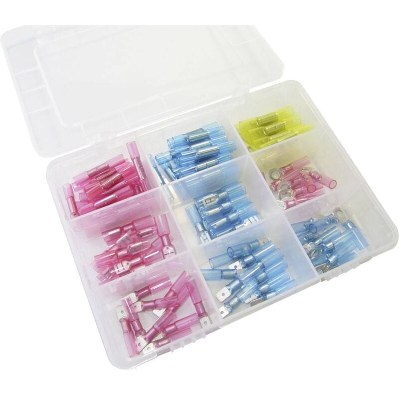 60521 Assortiment de cosses à sertir 0.50 mm² 6 mm² rouge, bleu, jaune 1 set - WKK