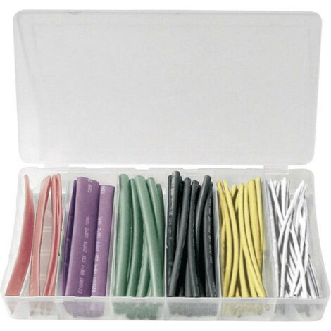 Lot de 200-2 boites de 100 noir et couleur Assortiment de gaines thermor/étractables