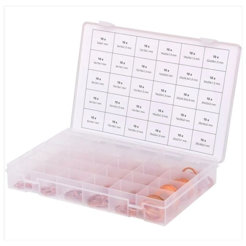 Csparkv - Assortiment de joints cuivre, 5-28, 300 pcs