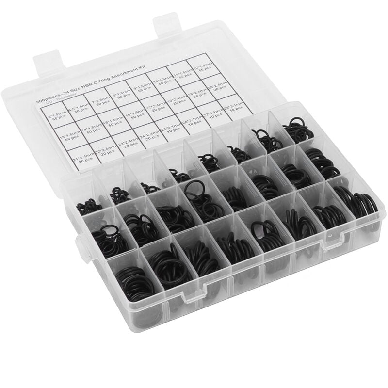 Jeffergarden - Assortiment de joints toriques 800 pièces joint d'étanchéité en caoutchouc nitrile pour machines-outils Automobiles machines agricoles