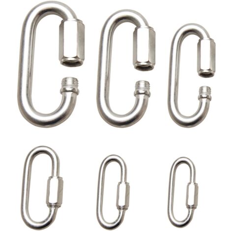 Assortiment de maillons rapides mousquetons de 3.5 a 8 mm