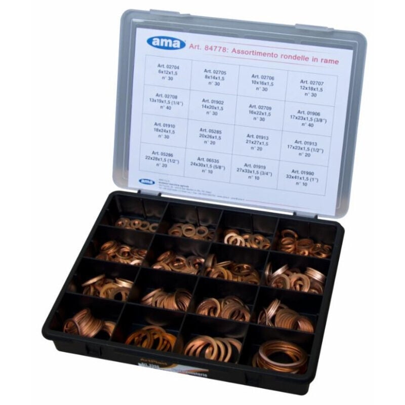 Assortiment de rondelles cuivre (400 Pièces)