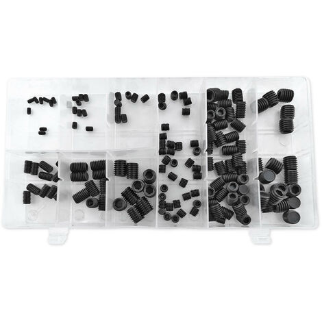 Assortiment de vis de blocage sans tête – Lot de 150 pièces – M3 à M10 – Pour bois dur et teck – Vissage rapide en série