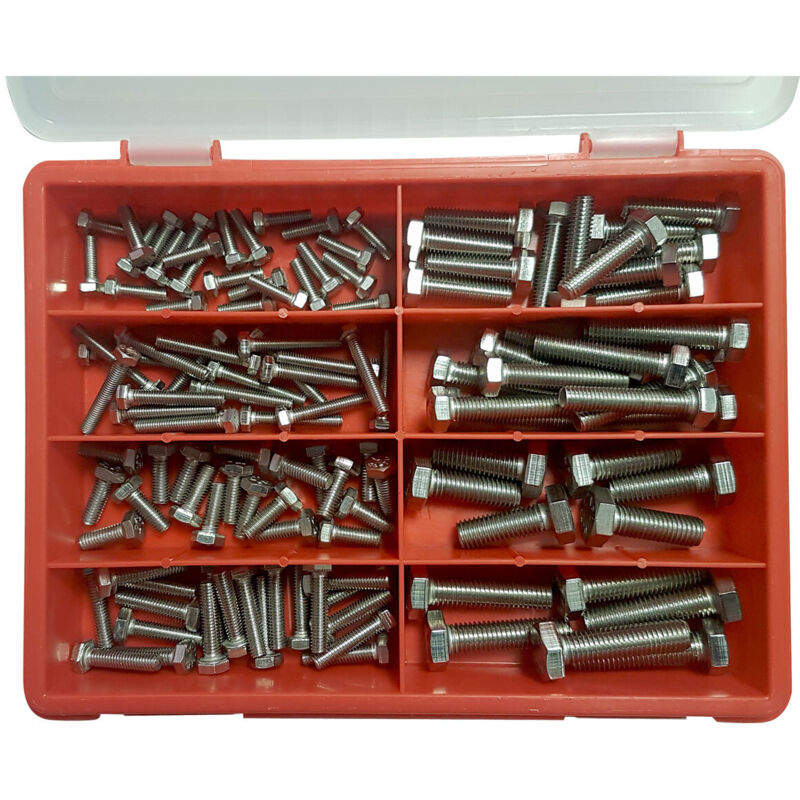 Oc-pro - Assortiment de vis din 933 inox a4 aisi 316 de 5 a 10 mm