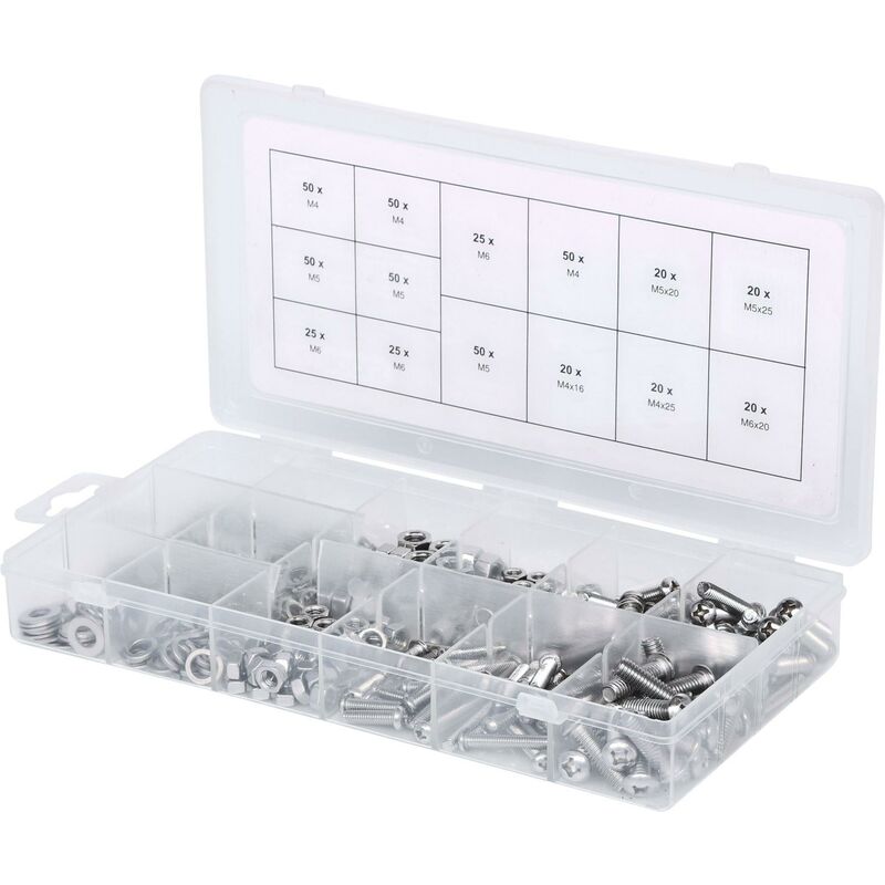 KS TOOLS  Assortiment de vis &agrave; t&ecirc;te sph&eacute;rique 475 pcs M&eacute;trique