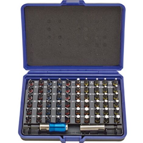 Assortiment d'embouts, 62 pièces, avec code couleur