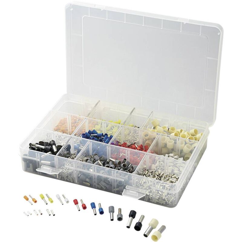 Tru Components - 737030 Assortiment d'embouts simples 0.5 mm², 0.75 mm², 1 mm², 1.5 mm², 2.5 mm², 4 mm², 6 mm², 10 mm² or