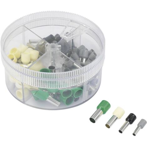 Assortiment d'embouts simples TRU COMPONENTS E100GS 739705 gris, noir, ivoire, vert 100 pc(s)