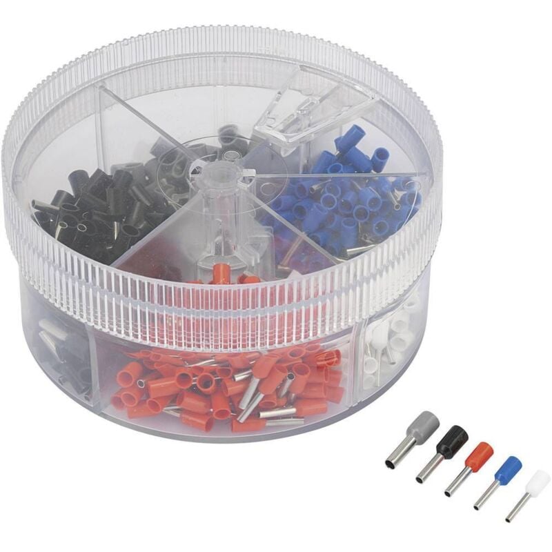 Assortiment D'Embouts Simples Tru Components E400fs 739872 0.50 Mm² 2.50 Mm² Blanc, Bleu, Rouge, Noir, Gris 400 Pc(S)