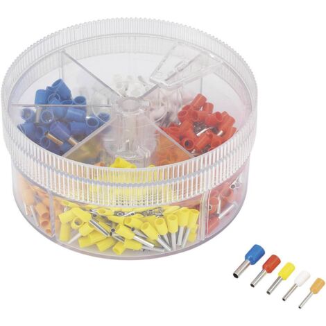 ASSORTIMENT D'EMBOUTS SIMPLES TRU COMPONENTS E400GS 739735 0.50 MM² 2.50 MM² ORANGE, BLANC, JAUNE, ROUGE, BLEU 400 PC(S)