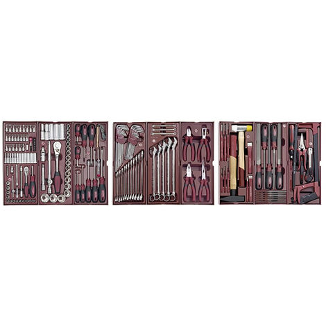 Assortiment d'outils 3 tiroirs Completo 191 pièces KRAFTWERK pour servante - 4911