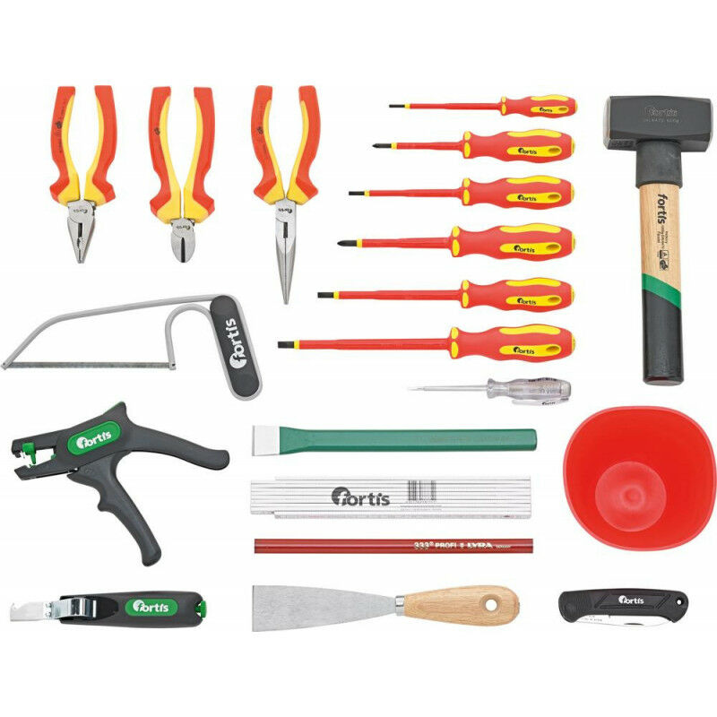 Assortiment d'outils pour électriciens 21 pièces - sac à dos FORTIS