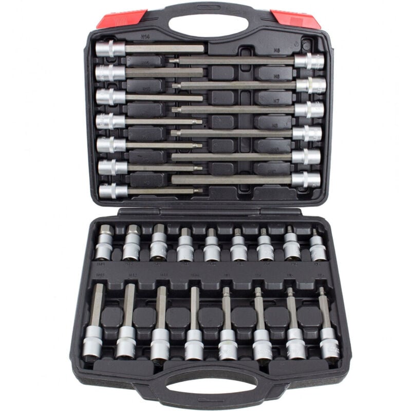 Assortiment embouts chc h5 à h19 longs de 55 à 200 coffret 1/2