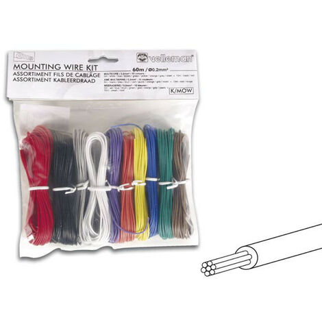 Fil de cablage 24AWG 0,2mm² Jaune 2m