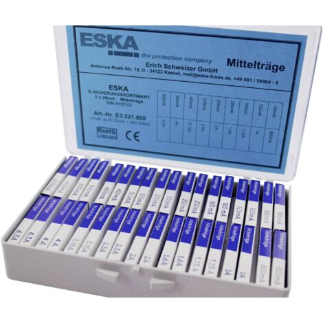Assortiment fusibles modele 5 x 20 mm 360 pcs