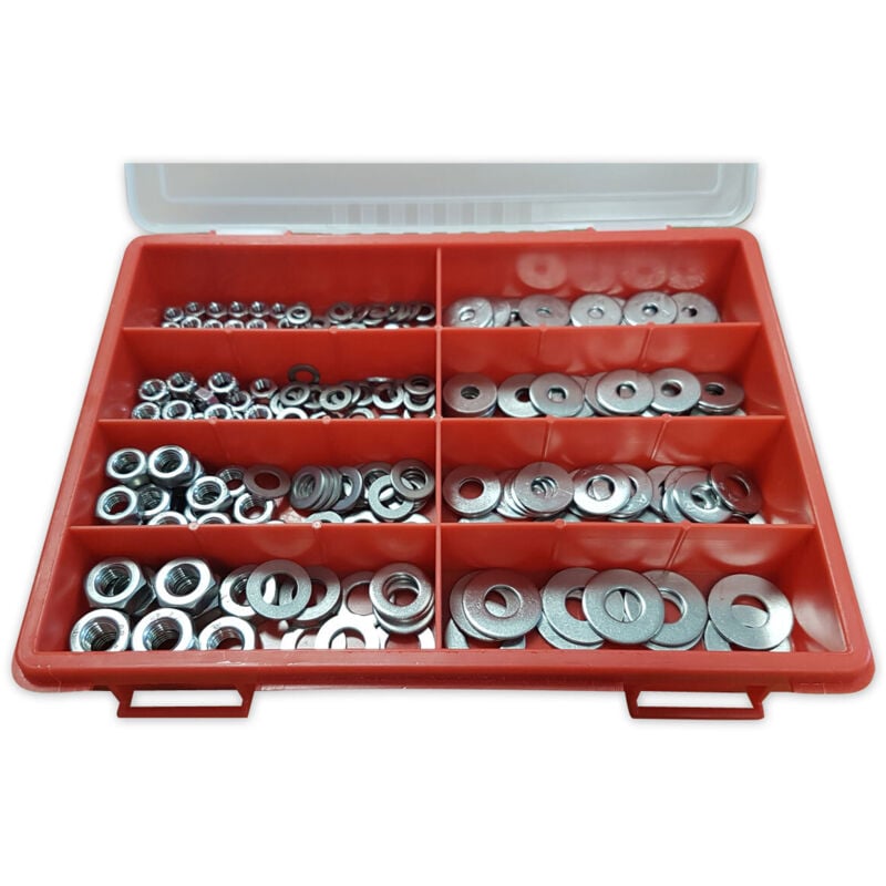 Assortiment inox a4 d'ecrous, rondelles standard et carrosserie