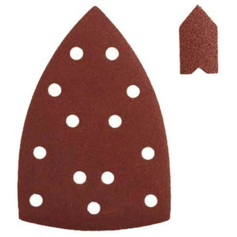 50 pezzi in velcro di rettifica tre angolo 93 X 93 X 93 mm Grana 80 per levigatrici a delta 6 foro 50 pezzi in velcro di rettifica tre angolo 93 X 93 X 93 mm Grana 80 per levigatrici a delta 6 foro