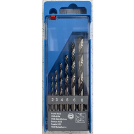 ASSORTIMENTO 6 PUNTE HSS RETTIFICATE S.Q.  2-8 MM