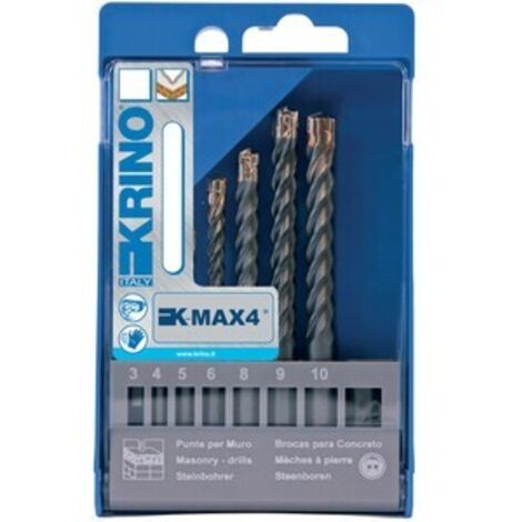 ASSORTIMENTO 6 PUNTE P/MURO 4 TAGLIENTI 4-10 MM