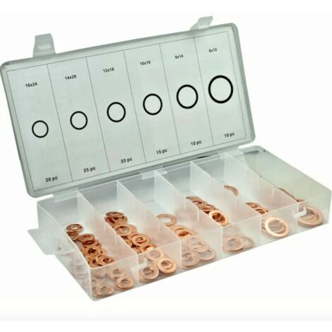 ASSORTIMENTO COFANTETTO RONDELLE SET KIT 110 RAME ASSORTITE VARIE MISURE