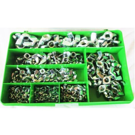 Assortimento di 200 dadi ad alette gallettti