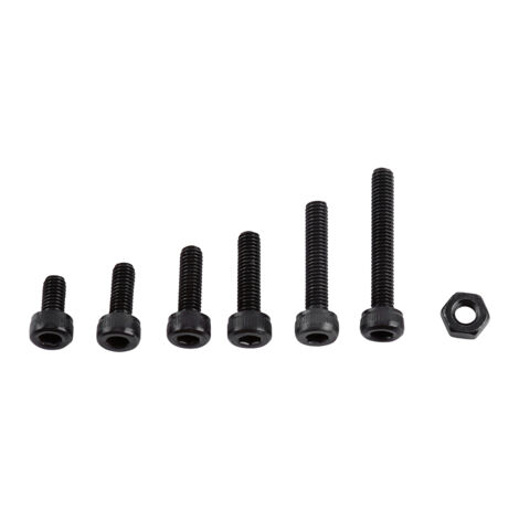 Assortimento di 250 viti a testa cilindrica con esagono incassato in acciaio legato nero M3 con dadi esagonali (testa cilindrica)
