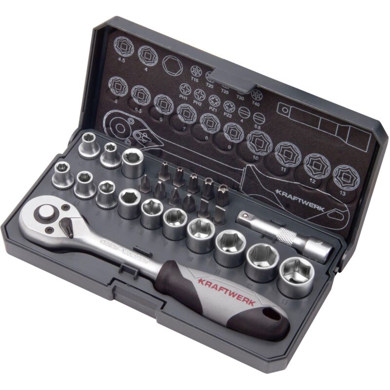 Set di chiavi a bussola, Basic, 1/4', 26 pz.