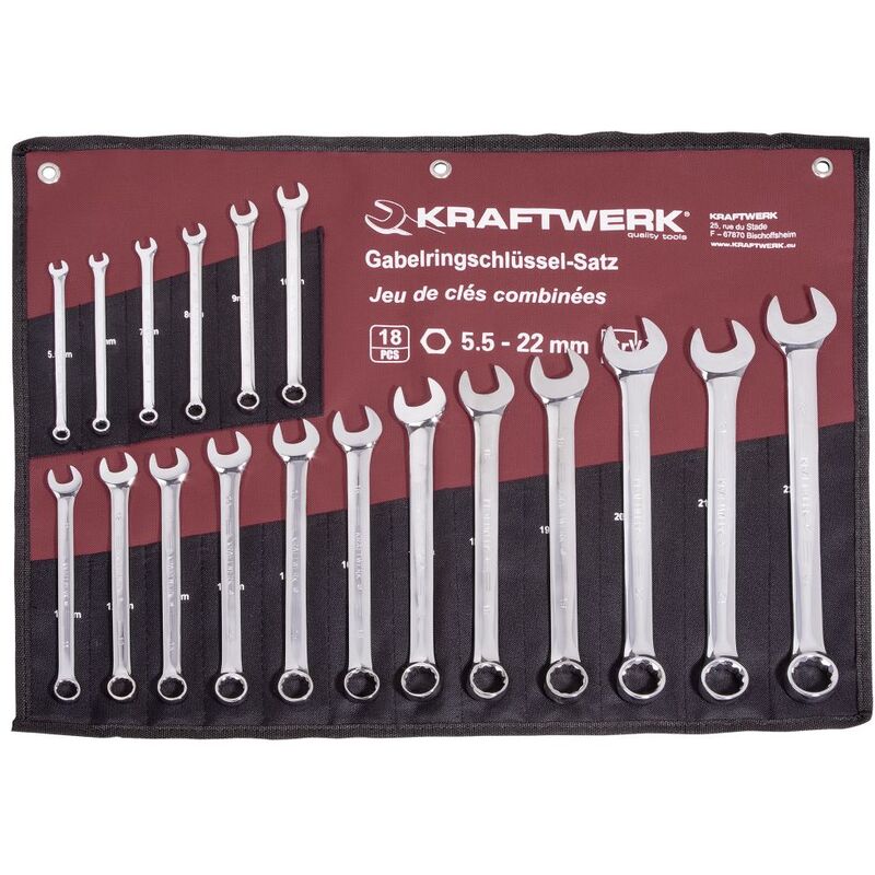 Image of Kraftwerk - Set chiave della forchetta del forcella 5,5 -22mm 18- tlg