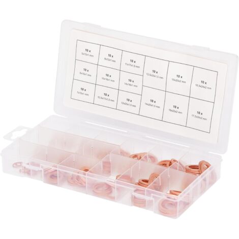 Assortimento di guarnizioni in rame x150