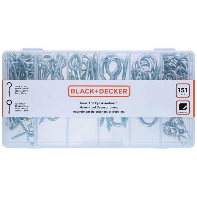 Black+Decker Viti de filetto, viti de occhiello