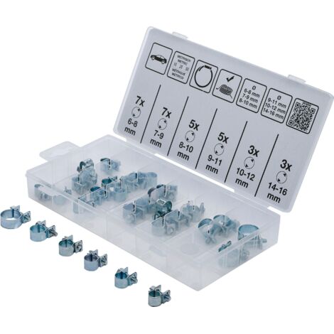 Assortimento fascette stringitubo  Ø 6 - 16 mm  30 pz.