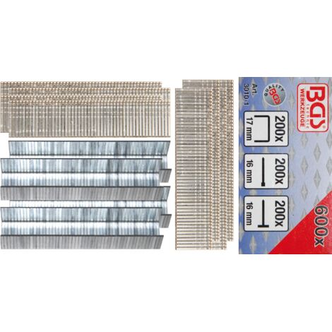 Assortimento graffette, bulloni e chiodi  600 pz.