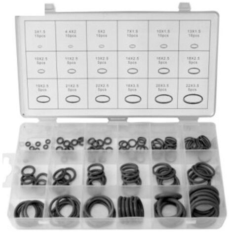 Assortimento guarnizioni O-ring verdi a/a 3-22 mm, 125 unità